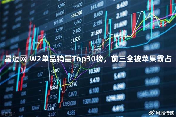 星迈网 W2单品销量Top30榜，前三全被苹果霸占